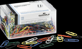 124100 Paper clips, 26 mm, assorted colours, 500 pieces