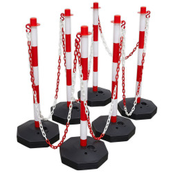 Sealey RWSBKIT Red/White Post &amp; Chain Kit 25m