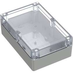 TRU COMPONENTS TC-13865172 Enclosure PC 209.7x139.8x75mm Light grey Transparent