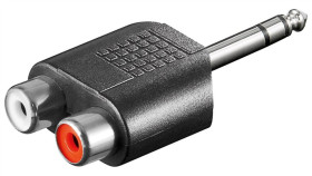 Adapter Cinch, Gniazdo Stereo Na Wtyk Mono Aux 6,35 Mm - Połączenie Typu...