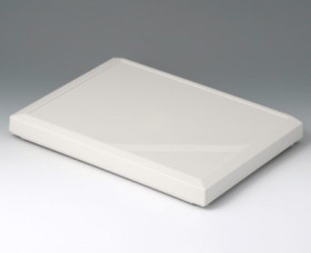 Cover, L, flat, closed, ABS, (W x H x D) 302 x 29 x 220 mm, white, for DATEC-TERMINAL L, basic enclosure version I, II, III, B40