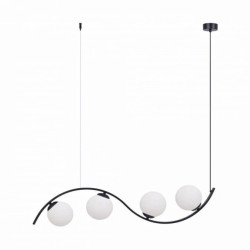 Lampa wisząca WAVE kolor czarny/białe szkło metal/szkło, 4xE14 IP20 5014 Zuma Line