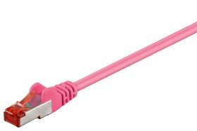 CAT 6 Kabel łączący, S/FTP (PiMF), Purpurowy - Długość kabla 0.25 m