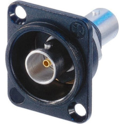 BNC panel socket 75 Ω, solder connection, straight, NBB75DFIB-P