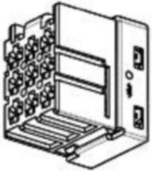 Socket, unequipped, 9 pole, straight, 3 rows, black, 1-968307-2