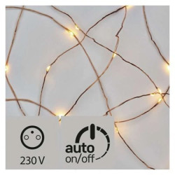 Lampki choinkowe XMAS nano TIMER 2,4W 100LED 10m IP44 ciepły biały D3AW02