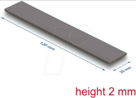 18477 Heat conduction pad, 3.0 W/mk, 120 x 20 x 2.0 mm