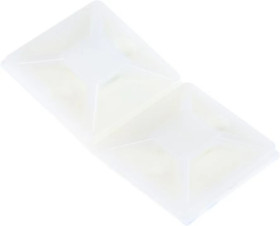 Mocowanie opaski kablowej samoprzylepne, 19.5mm x 19,5 mm, kolor: Naturalny, 50-szt., 0-28→ C., RS PRO