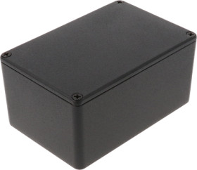 Aluminum die cast enclosure, (L x W x H) 120 x 80 x 59 mm, black (RAL 9005), IP54, 1590TBK