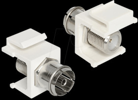 86302 IEC socket &gt; F socket keystone module