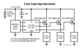 Triple 1.8V to 6V High-Side MOSFET Drivers