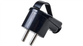 Wtyczka Kątowa Z/U 16A 250V Z Uchem Rozbieralna Czarna Wt-16Z/Czarny