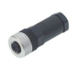 Złącze do samokonfekcjonowania M12 żeńskie proste 4-pinowe na przewód