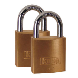 Kasp K12025D2 Brass Padlock - 25 mm - Twin-Pack - Keyed Alike