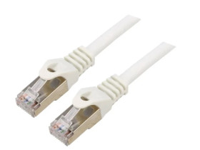 Patch cord S/FTP 6a drut Cu LSZH biały 10m 27AWG Cablexpert PP6A-LSZHCU-W-10M