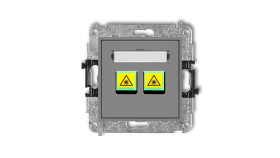 Mini Mechanizm Gniazda Światłowodowego/Optycznego Podwójnego Szary Mat 27Mgop-2