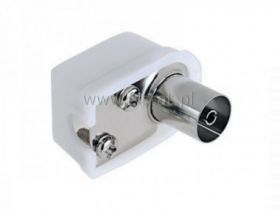 Gniazdo antenowe TV kątowe małe