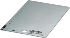 PVC device marker, (L x W) 12.1 x 27 mm, silver, carrier card with 30 pcs, 0828892