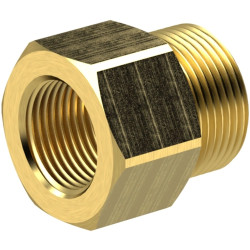 Reducer piece, L 23 mm, 25 bar, brass, for pipe systems, 134685