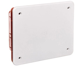 Puszka podtynkowa z pokrywą seria 350 120x100x50 czerwony-biały EC350C2