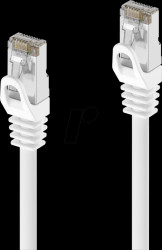 IQ-PC1002-005 Patch cable Cat.6a S/FTP, white, 0,5 m