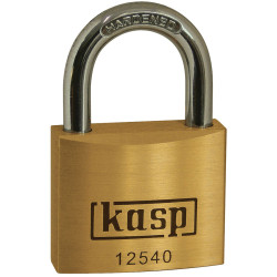 Kasp K12530 125 Padlock 30mm Keyed-Different Gold Yellow Key
