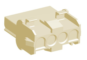 Obudowa złącza 4-pinowe -rzędowe raster: 6.35mm TE Connectivity Żeński Montaż na panelu Universal MATE-N-LOK Universal