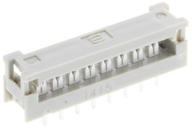 Złącze IDC 16-pinowe 2-rzędowe raster: 2.54mm Męski Przewlekany HARTING