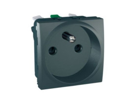 UNICA CLASS Gniazdo pojedyncze z uziemieniem bez ramki montażowej grafit MGU3.059.12 SCHNEIDER ELECTRIC