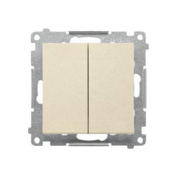 Simon 55 Przycisk poczwórny (moduł) 10 AXm, 250 V~, szybkozłącza Szampański mat TP4.01/144