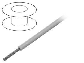 1550 SL005 Przewód na rolce o długości 30,5m linka Cu, 150V PVC szary 24 AWG