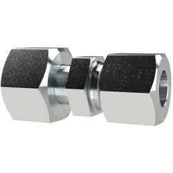 Reducer piece, L 43 mm, 400 bar, steel, galvanized, for pipe systems, 159275