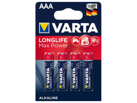 4x bateria R-03 R03 AAA 1,5V alkaliczne Varta Longlife Max Power