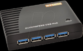 EX-1125 USB 3.0 hub - 4 ports - including power supply unit