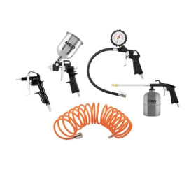Zestaw lakierniczy pistolet natryskowy górny zbiornik 5szt. 14-699