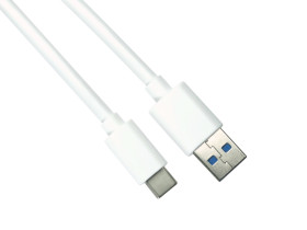 Kabel USB Złącze A USB C Złącze B USB A dł. 1m Przewód USB USB 3.0 kolor: Biały