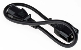 Przewód zasilania złącze A: IEC C13 złącze B: IEC C14 500mm 6 A 250 V 0,75 mm2 Czarny