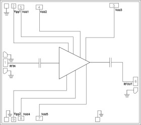 GaAs pHEMT MMIC 2 Watt Power Amplifier, 27.5 - 31 GHz