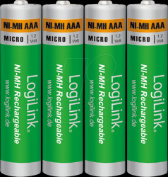 LR03RB4 NiMH rechargeable battery, AAA, 1000 mAh, pack of four