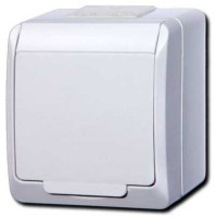 GAC250PL-HNB1 Gniazdo 250V - standard PL - 3 biegunowe, białe 16A - natynkowe, hermetyczne