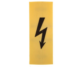 Zaślepka ostrzegawcza z czarną błyskawicą 285-440 /25szt./