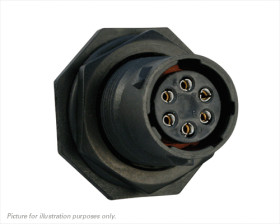 Złącze wielostykowe przemysłowe 6-pinowe, panelowe Wtyczka Souriau Sunbank by Eaton