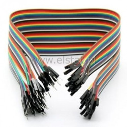 Zestaw 40szt kabli połączeniowych M-Ż ( 17cm)