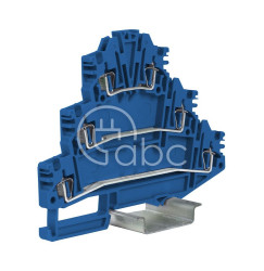 Złącze sprężynowe 2,5 mm², 3-piętrowe, niebieskie, HLD.2(Ex)i