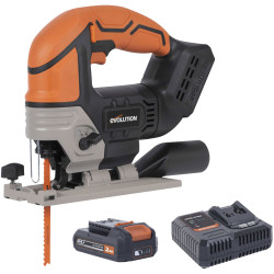 Evolution Power Tools 103-0001A R90JGS-Li EXT Jigsaw 18V 1 x 2.0Ah Li-ion