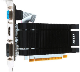 MSI Gaming Karta graficzna Nvidia GeForce GT710 2 GB GDDR3-RAM PCIe x8 HDMI, DVI, VGA Niskoprofilowa, Pasywne chłodzenie