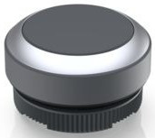 Pushbutton, unlit, groping, waistband round, gray, mounting Ø 22.3 mm, 1.30.270.001/0708