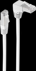 BS08-64036 patch cable, angle-straight, white, 2 m