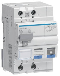 Wyłącznik różnicowoprądowy/automatyczny Hager ARF510D 2 styki 10 A 0.03 A 230 V