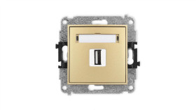 Icon Mechanizm Gniazda Pojedynczego Usb A-A 2.0 Złoty 29Igusb-1